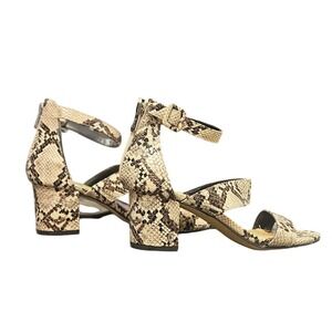 Circus‎ by Sam Edelman Women's Snakeskin Print Block Heel Ankle Strap Sandals